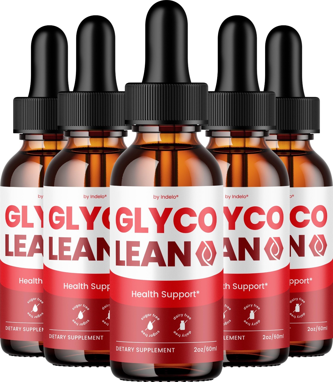 (5 Pack) Glyco Lean Liquid Drops – GlycoLean Drops Extra Strength Natural Blend
