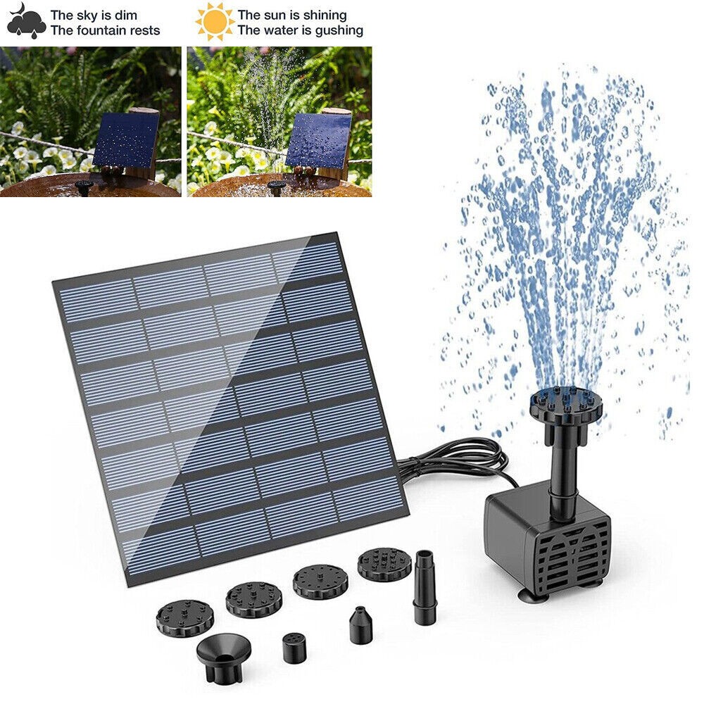 Solar Power Fountain Floating Water Pump for Bird Bath Pond