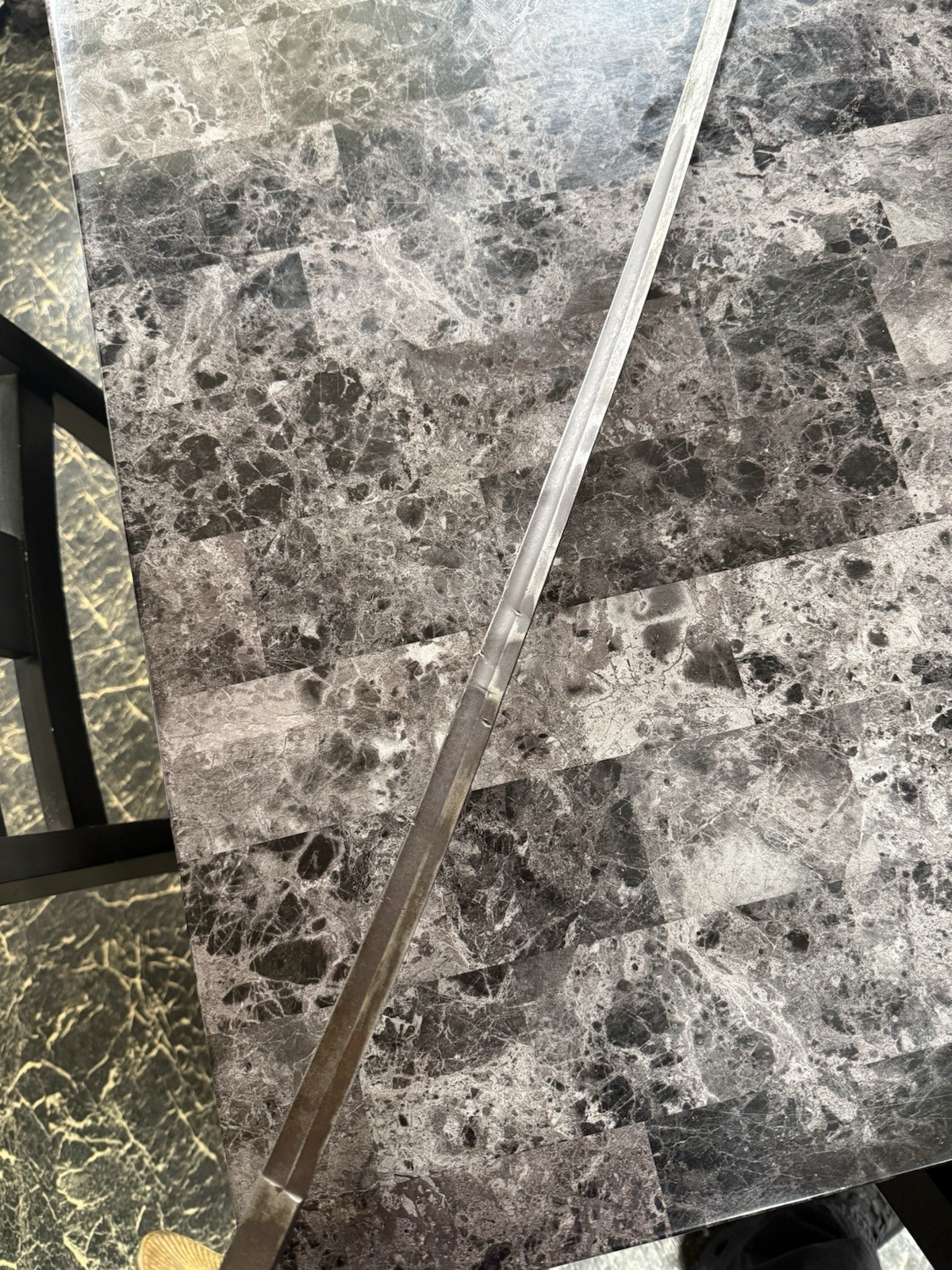 Model 1872 Springfield US Officer Sword Brass Guard with Nickel Scabbard