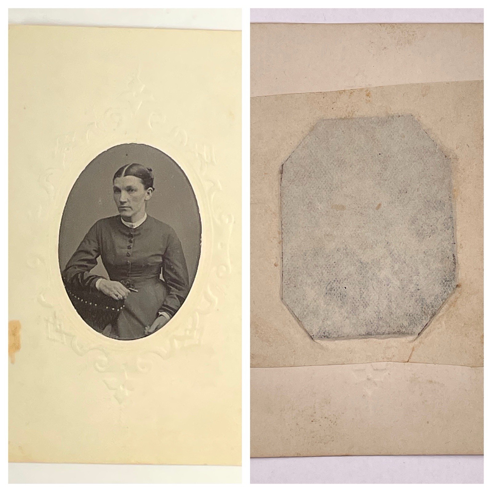 7 Antique Tintype Photographs Civil War Era Portrait Lot Baby Vermont Studio