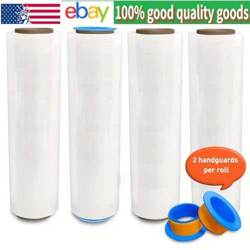 18"x1500' 80 Gauge 2-12 Rolls Pallet Stretch Film Hand Shrink Wrap 750-4500FTUSA