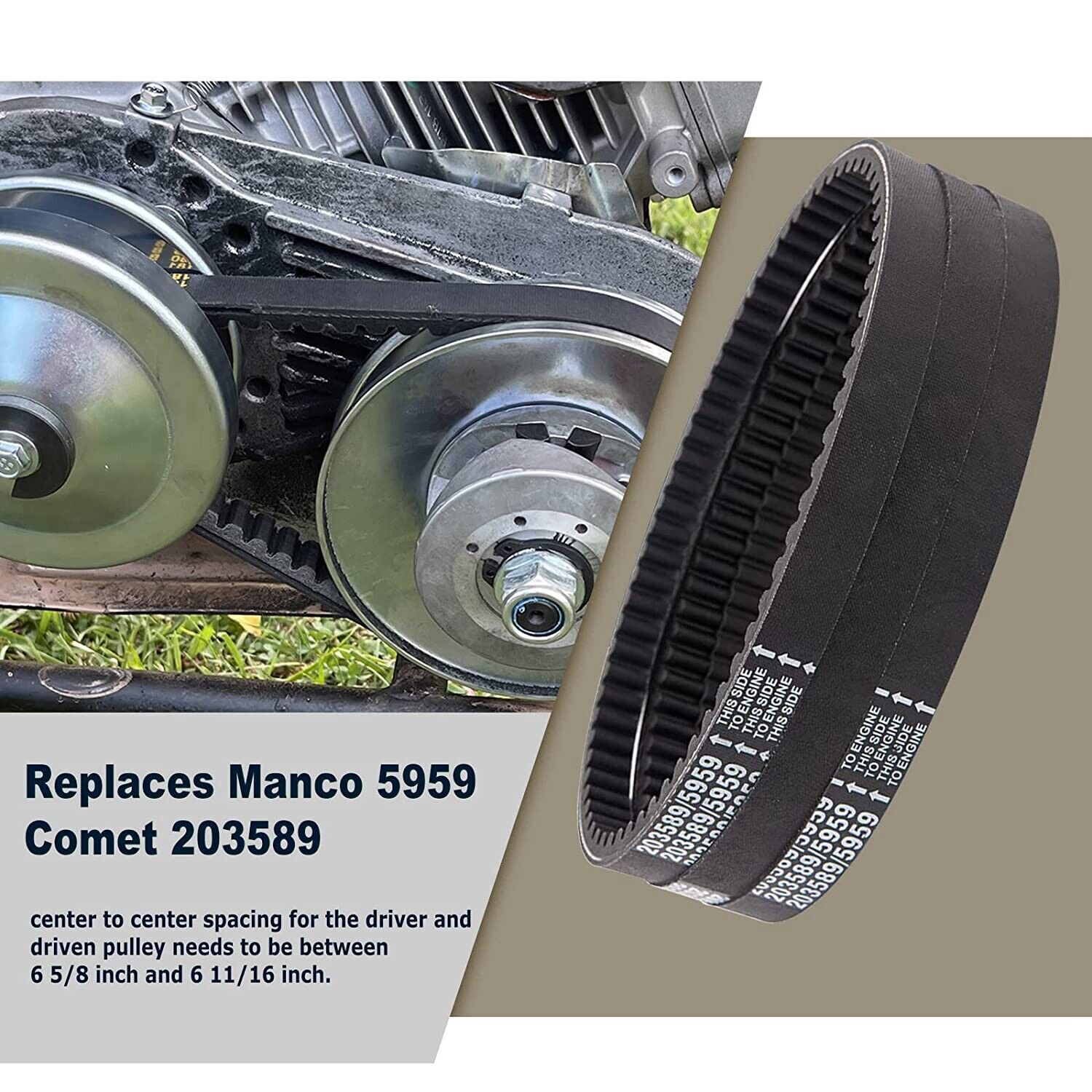 New 3*Go Kart Drive Belt 30 Series Replaces Manco 5959 Comet 203589 US Stock