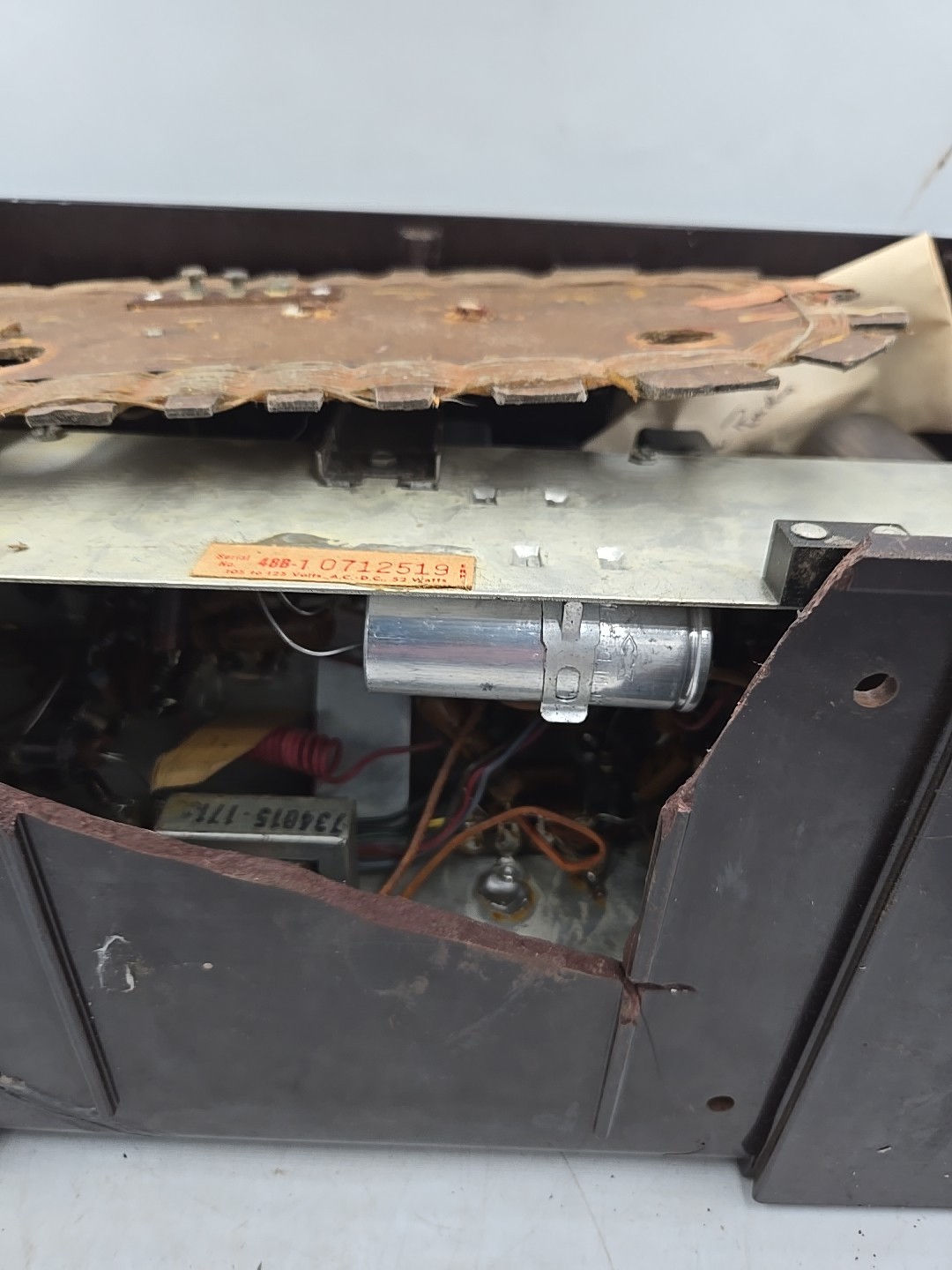 Vintage Emerson Fm Am Tube Radio Model 557 For Parts And Repair