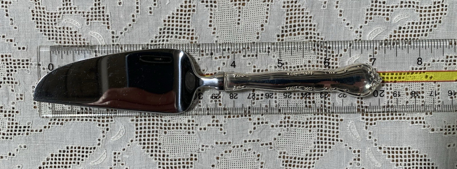 vintage Lunt MIGNONETTE sterling handle stainless steel blade CHEESE KNIFE 7-1/8