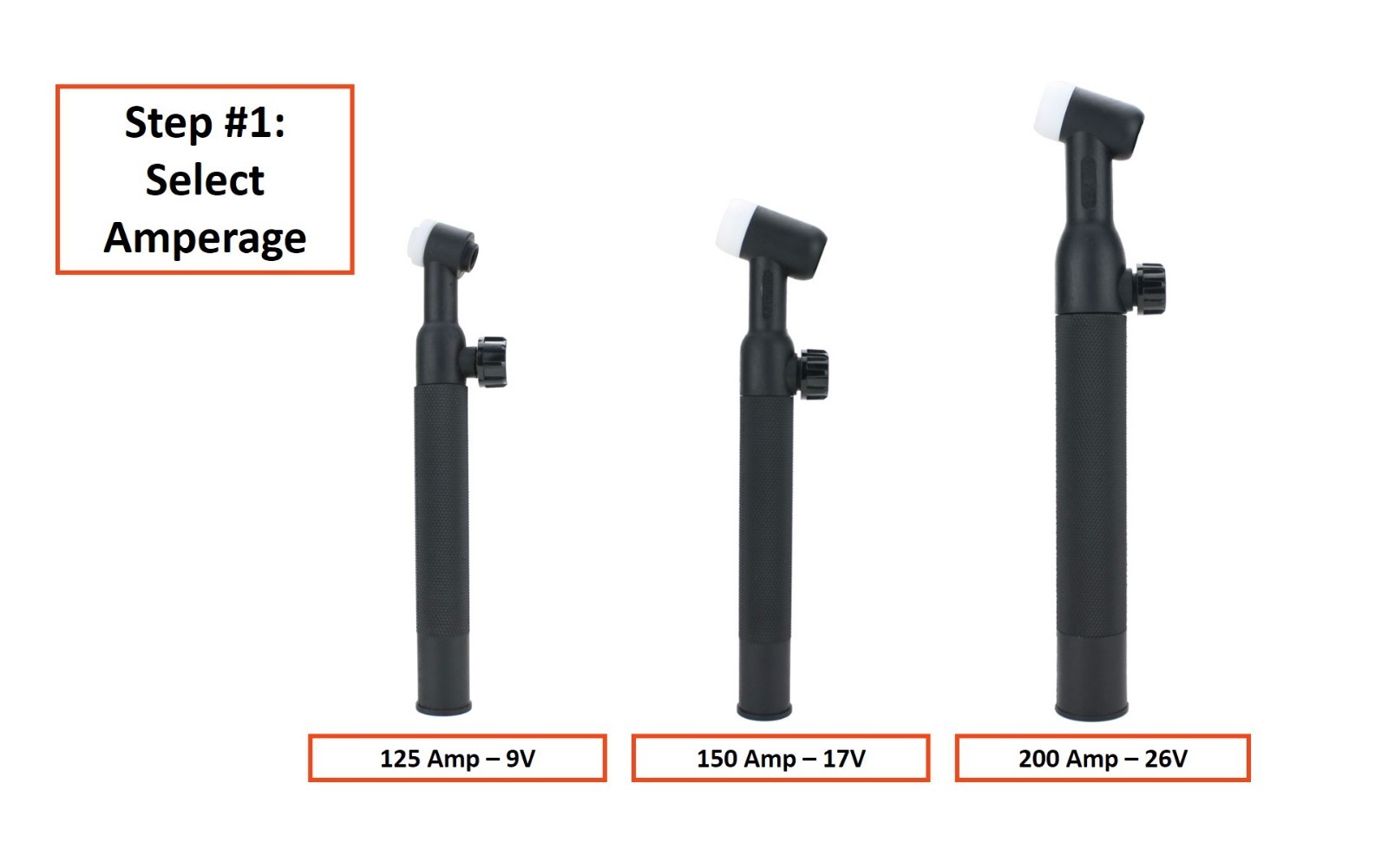 WP Series - Air Cooled TIG Torch with Valve - 2-Piece Cable with Dinse Connector