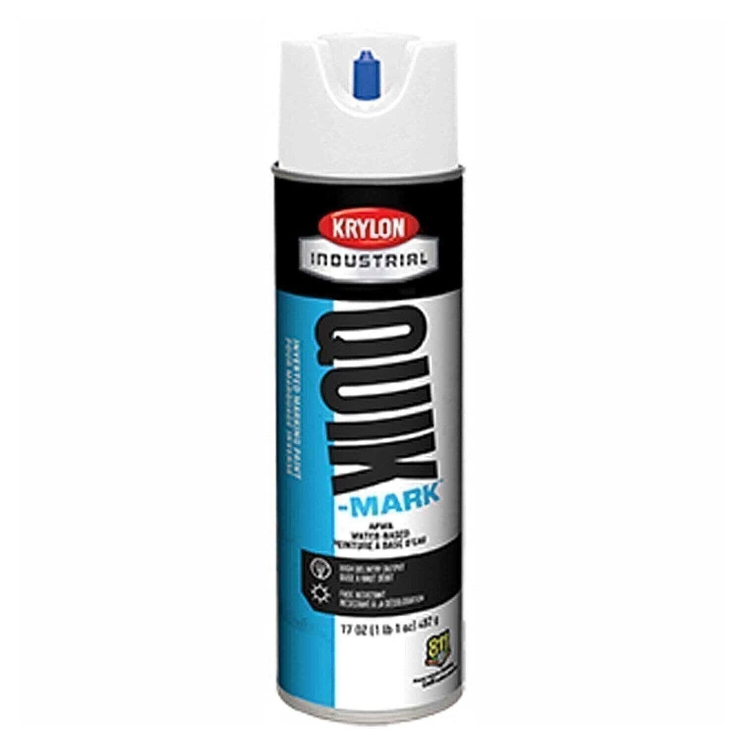 Krylon Industrial Brilliant White Inverted Marking Paint S03901 20oz.