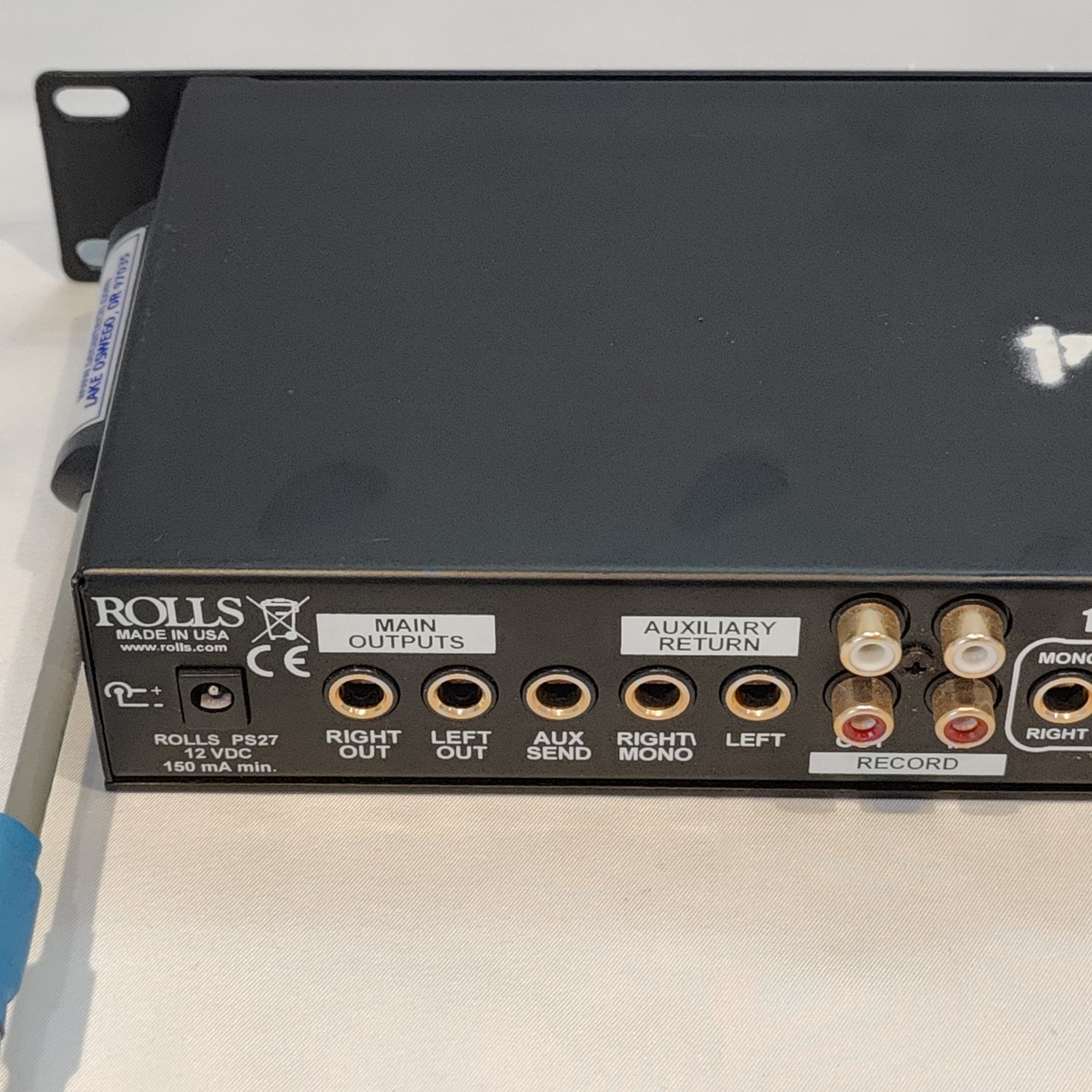 Rolls RM219 Stereo Mic Line Mixer 10 Port Includes Power Adapter Works