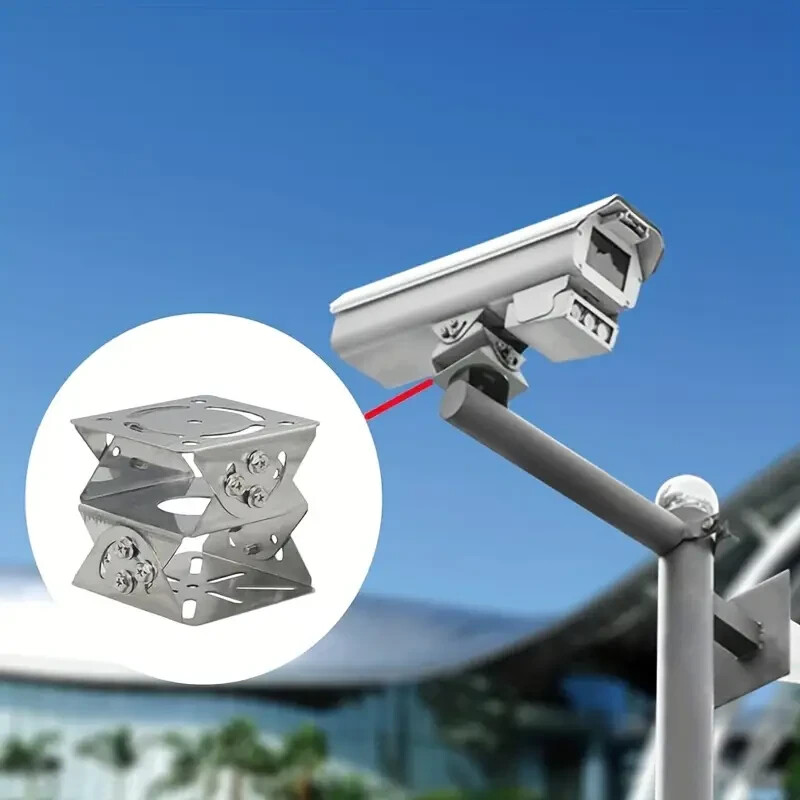 CCTV Security Camera 3-axis Joint Mount, Stainless Steel Universal Joint Brack