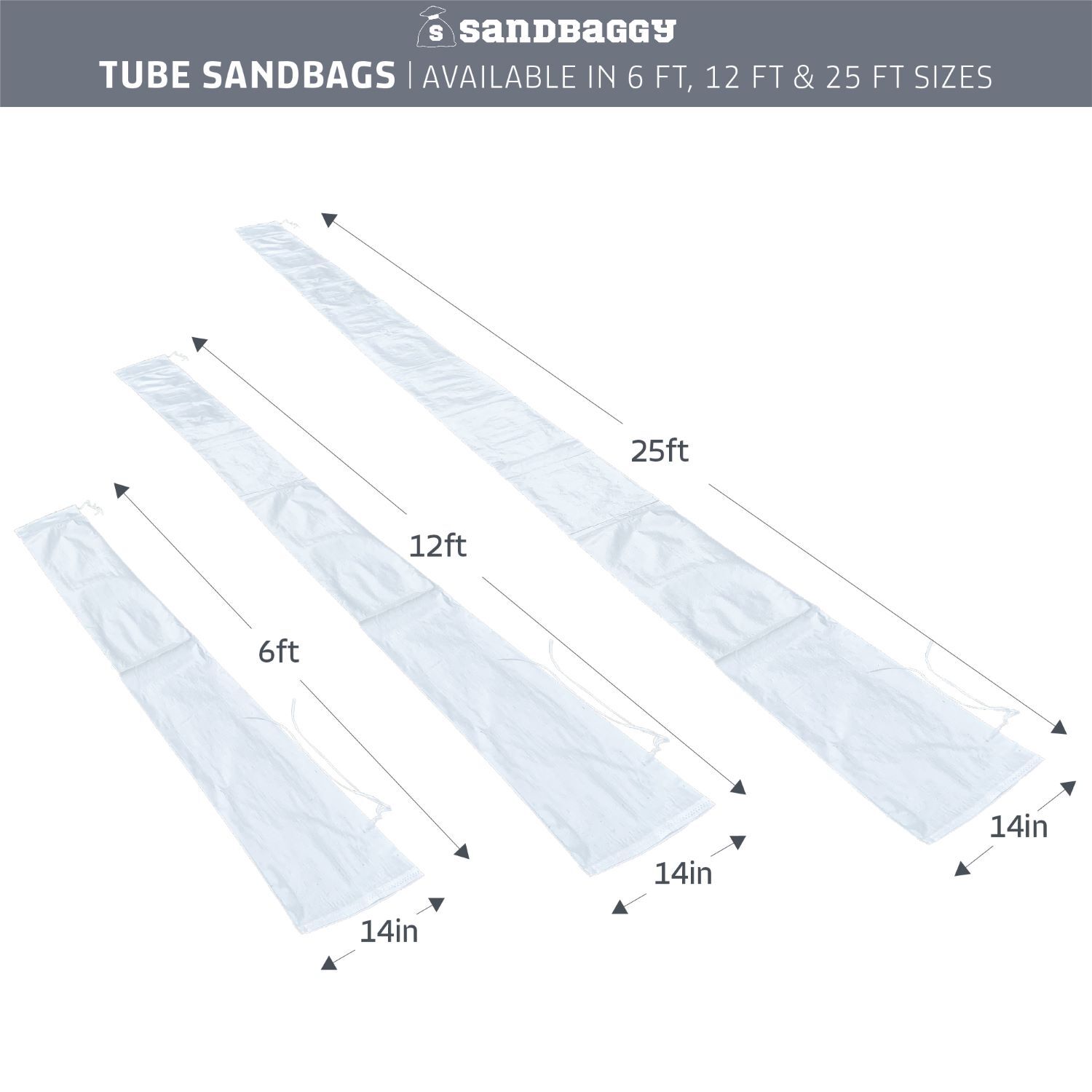 Sandbaggy Empty Tube Sandbags | Build Earthbag Homes FASTER | 6, 12, & 25 ft