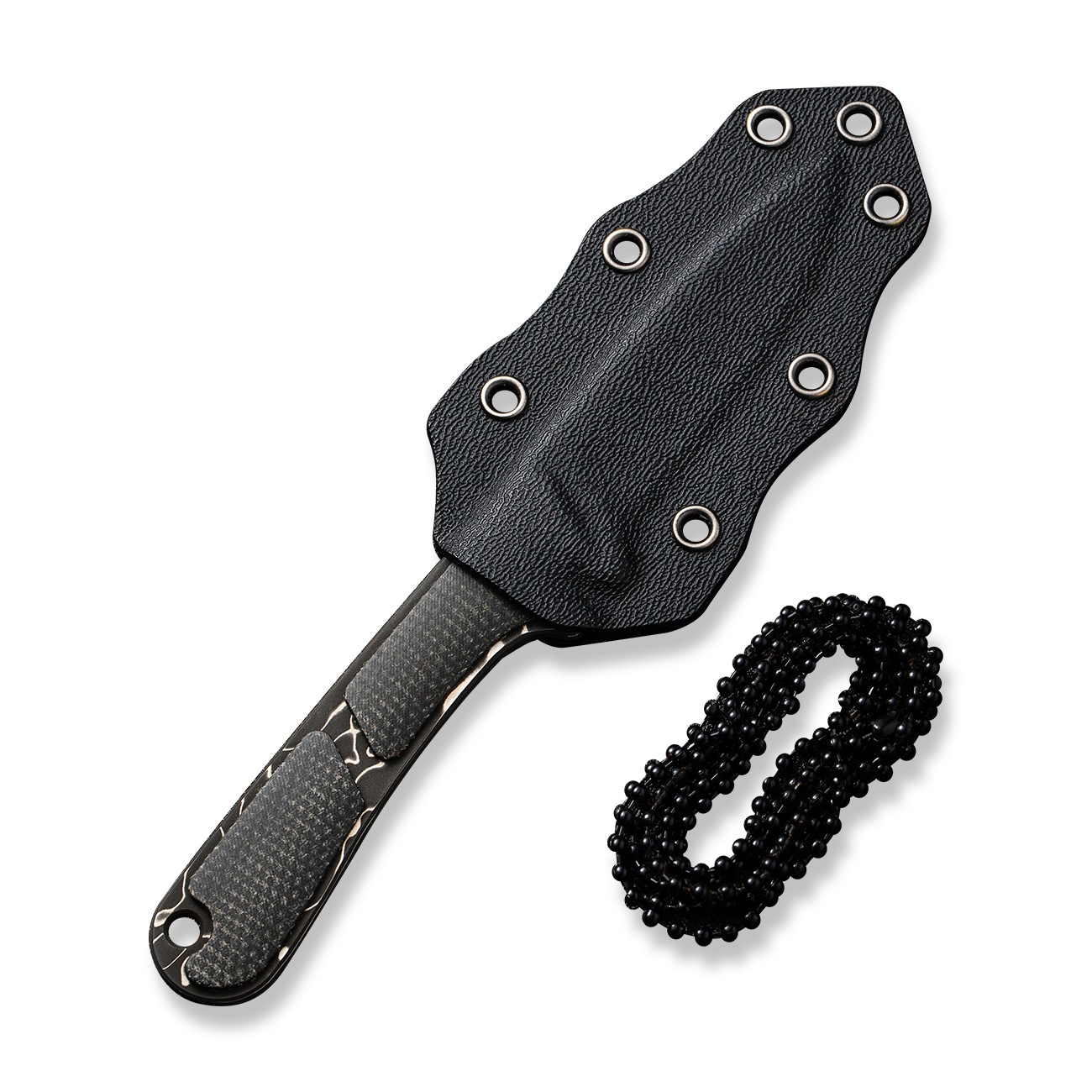 Civivi Knives Mini Elementum C23010DS1 Canvas Micarta Damascus Fixed Blade Knife