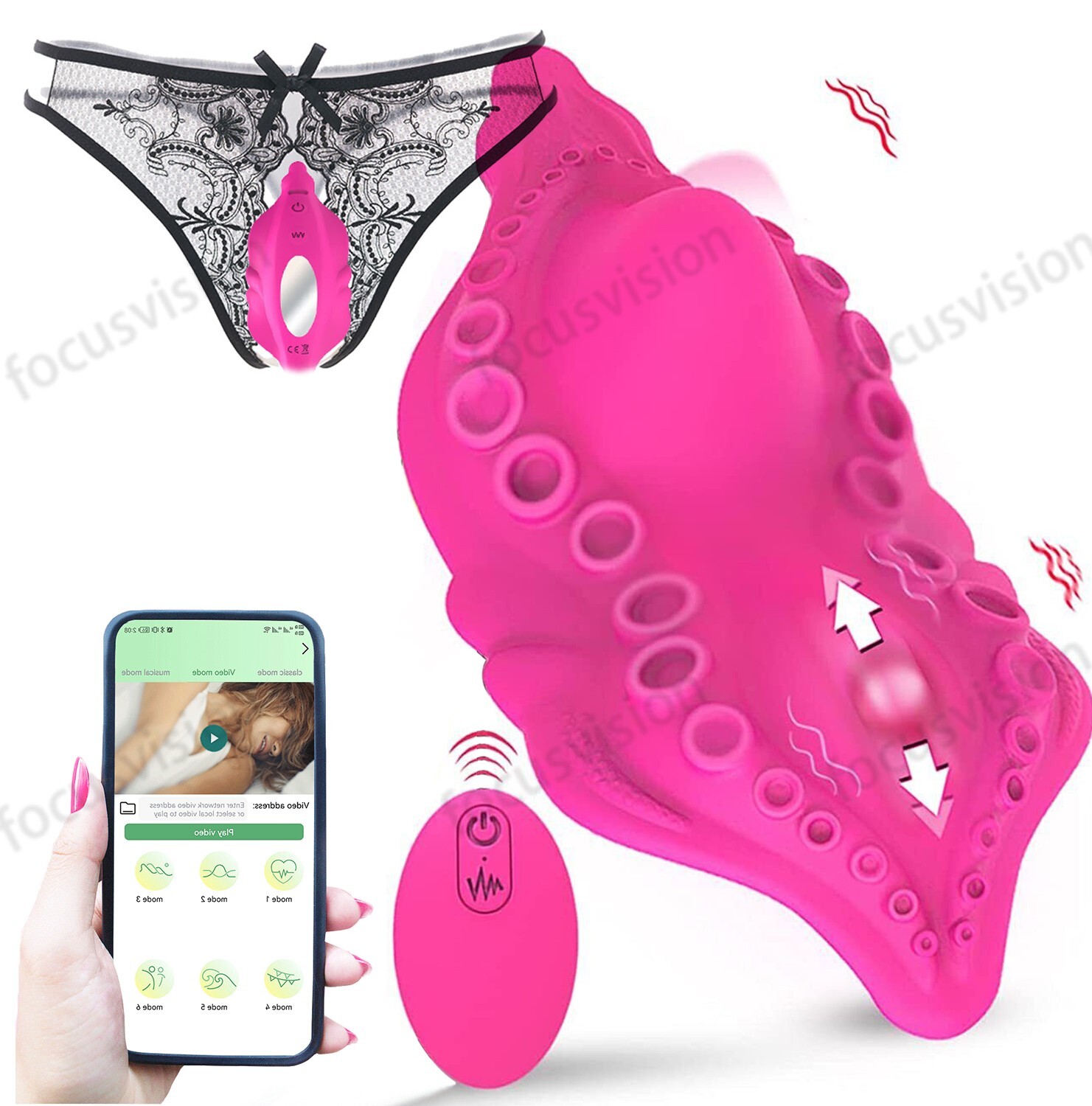 Vibrating Women Panties Massager Wireless APP Remote Control Waterproof