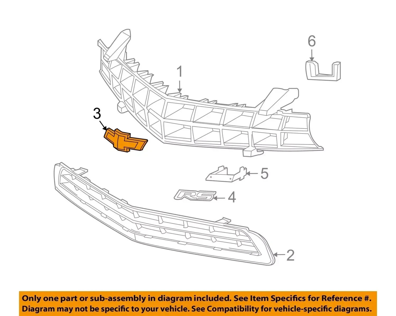 2010-2013 CAMARO 2014-2015 CAMARO ZL1 FRONT GRILLE BOWTIE EMBLEM NEW GM 22761889