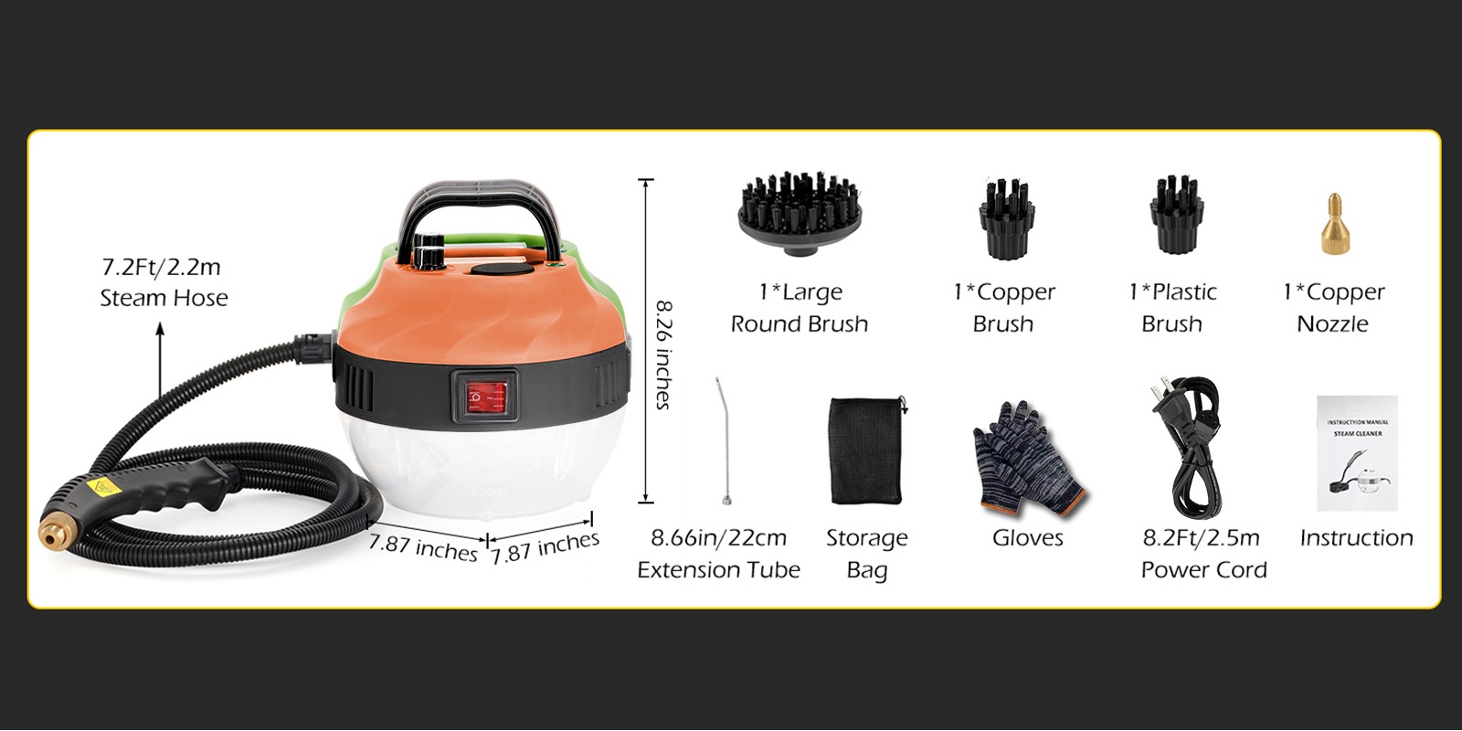 3800W High Pressure Steam Cleaner Household Car Steam Cleaner Cleaning Machine