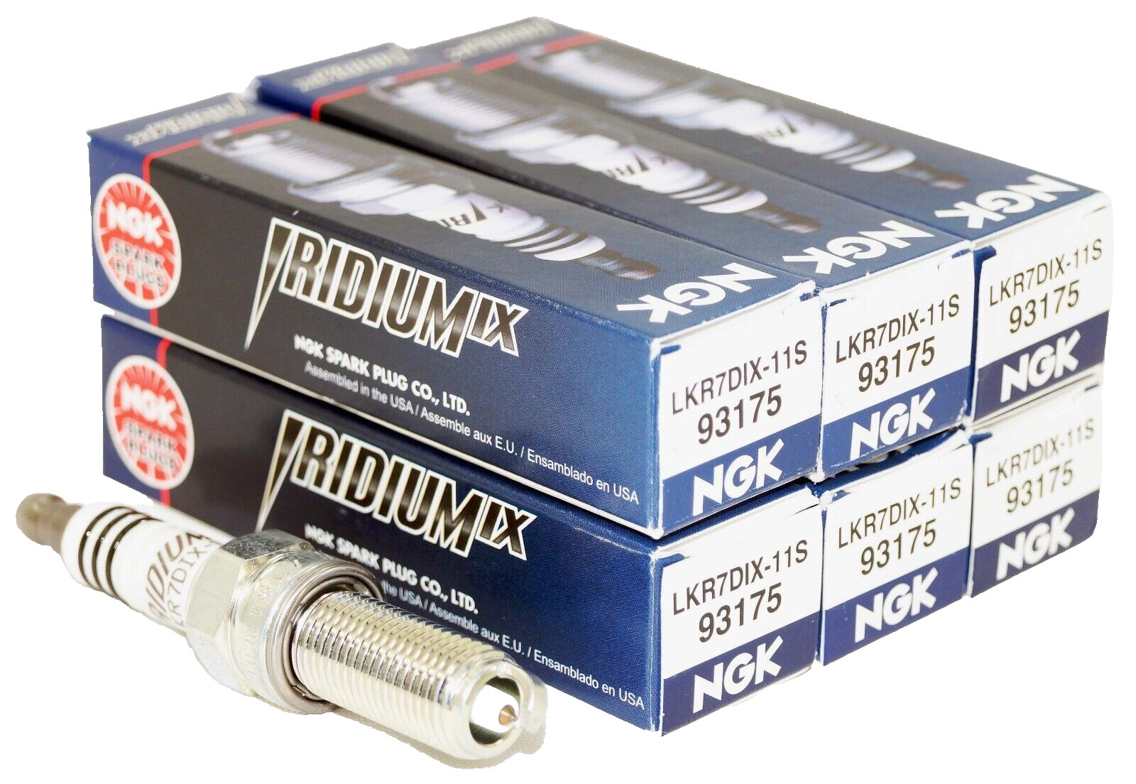 Pack of 6 Genuine NGK 93175 Iridium IX Spark Plugs LKR7DIX11S