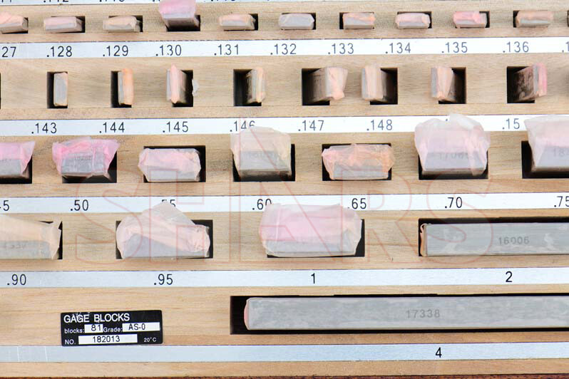 SHARS RECTANGULAR GAGE BLOCK SET 81 PC .05-4" AS-0 GRADE W/ NIST CERTIFICATE L}