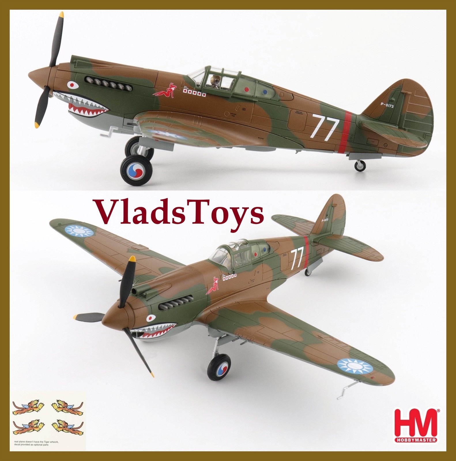 Hobby Master 1/48 P-40B Warhawk AVG Flying Tigers 3rd PS Hell's Angels HA9207