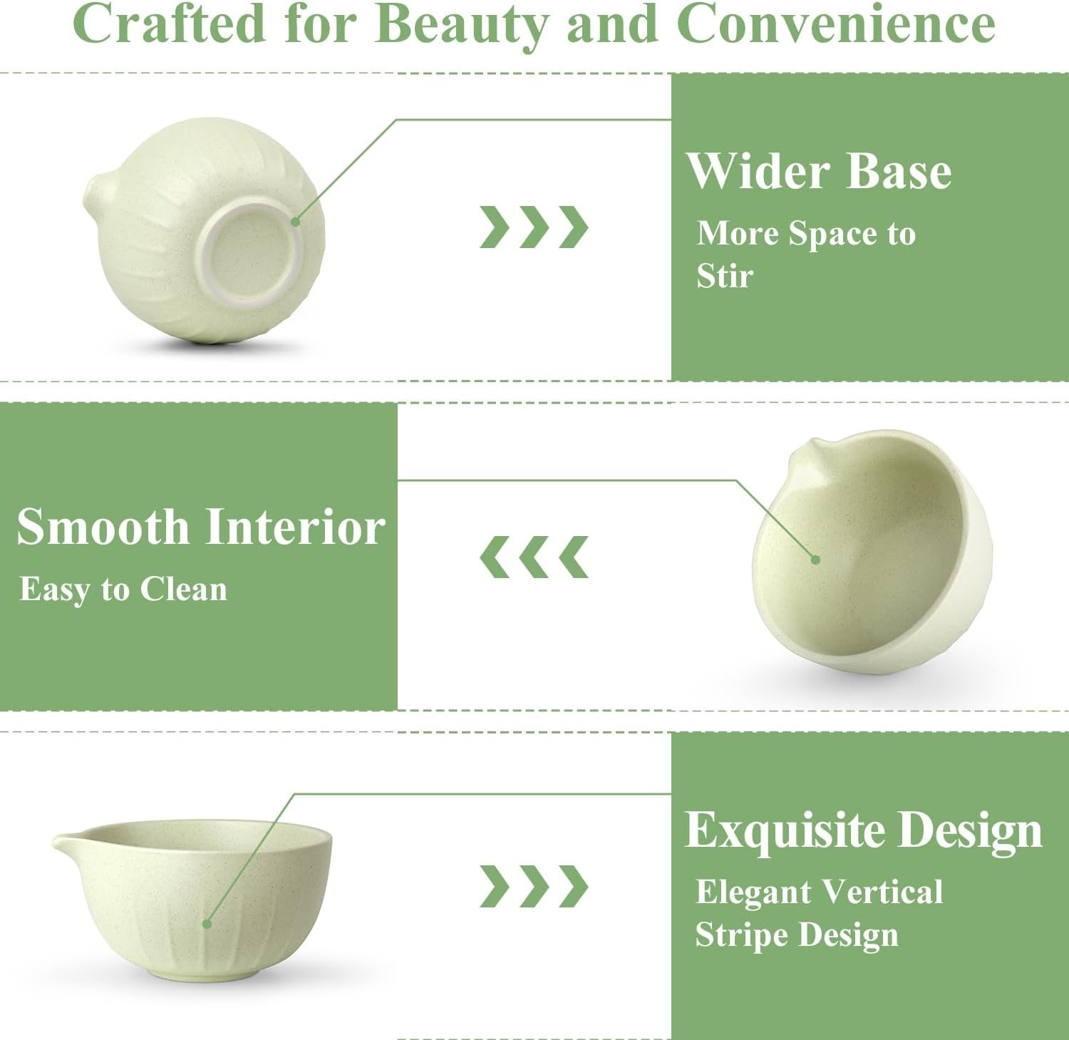 Matcha Whisk Set, Matcha Bowl with Spout, Matcha Whisk & Holder, Stainless