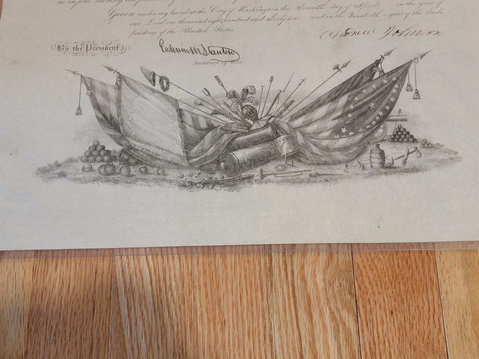 🌟HISTORIC President Andrew Johnson HAND SIGNED 1866 "MAJOR GENERAL" APPOINTMENT