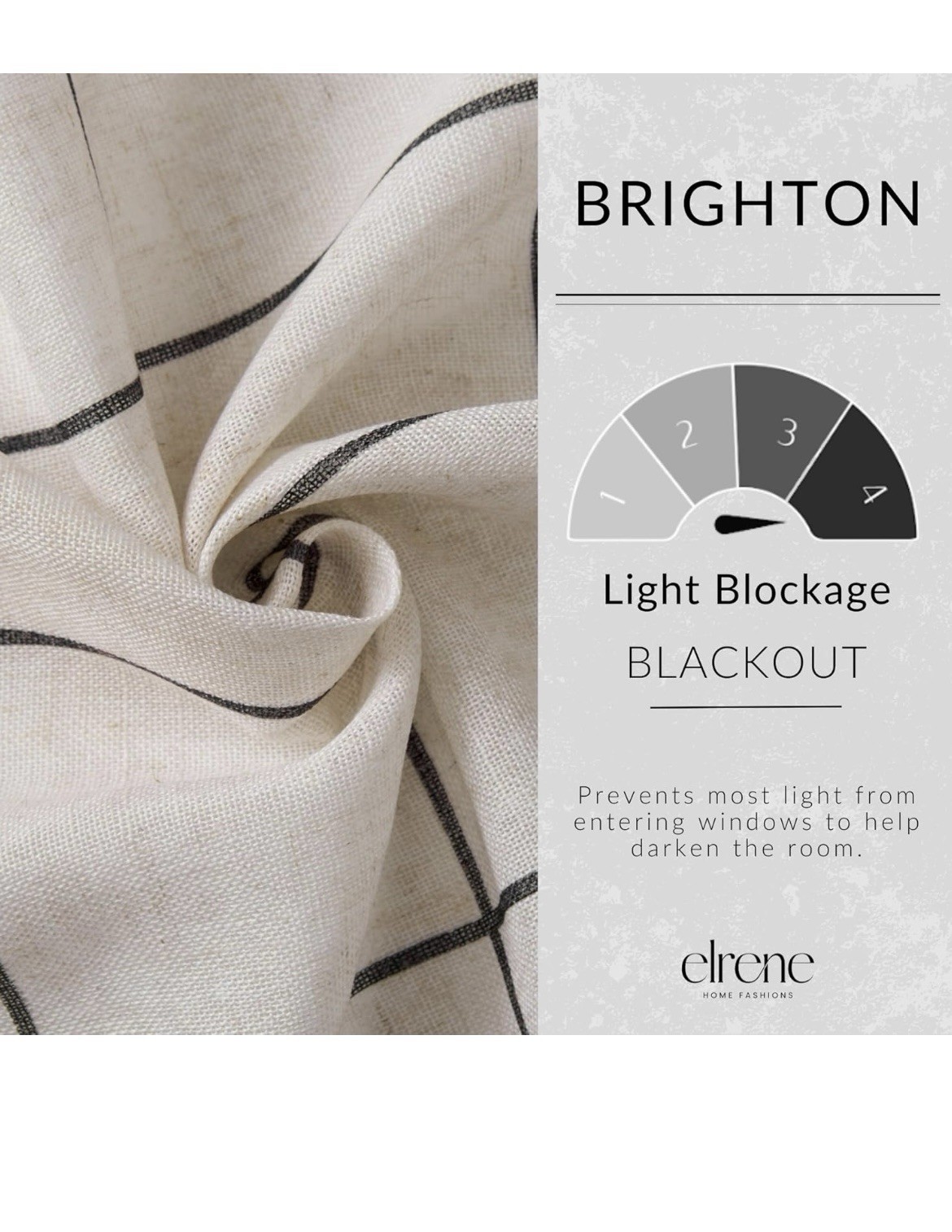 Brighton Windowpane Plaid Blackout Window Curtain 2 panels