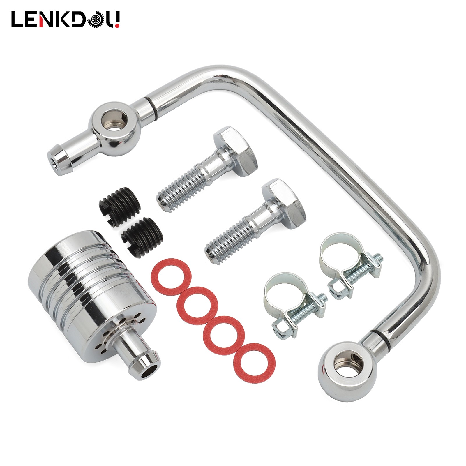 Chrome Crankcase Breather Kit For Harley Big Twin 1993-2017 Softail Touring FLST