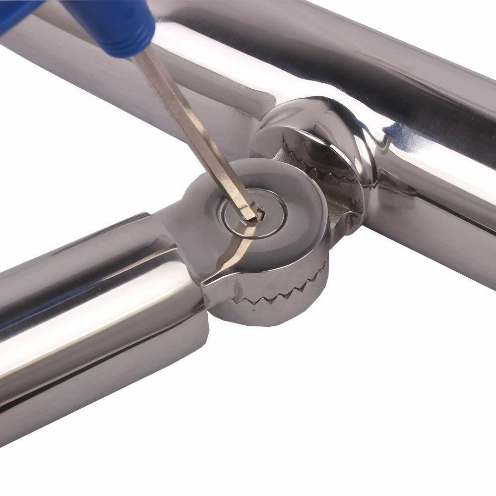 2X 316 Stainless Steel Fishing Rod Holder Outrigger Adjustable for Marine Boat