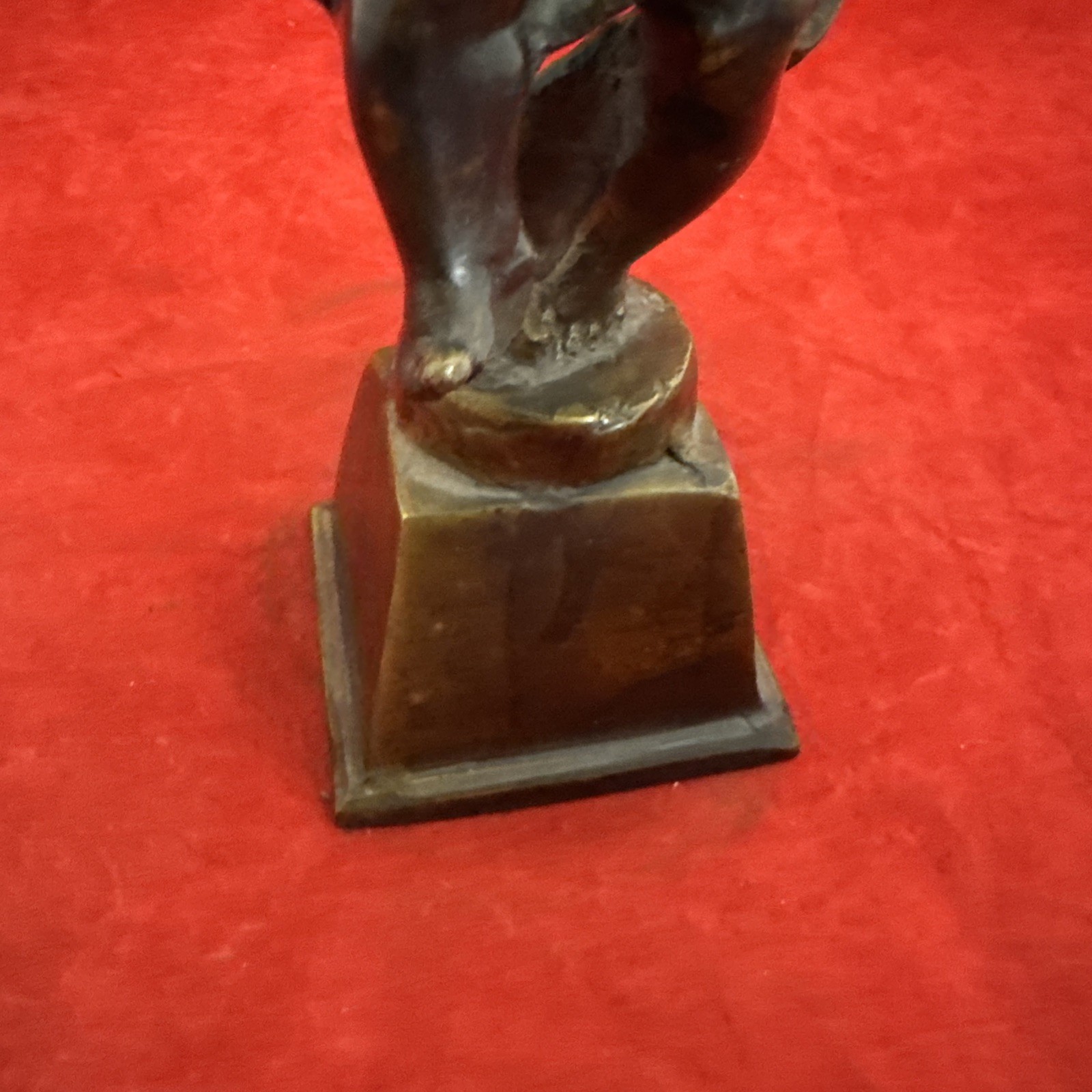 Bronze Cherub Angel Boy Playing Violin 12.5” Tall Heavy