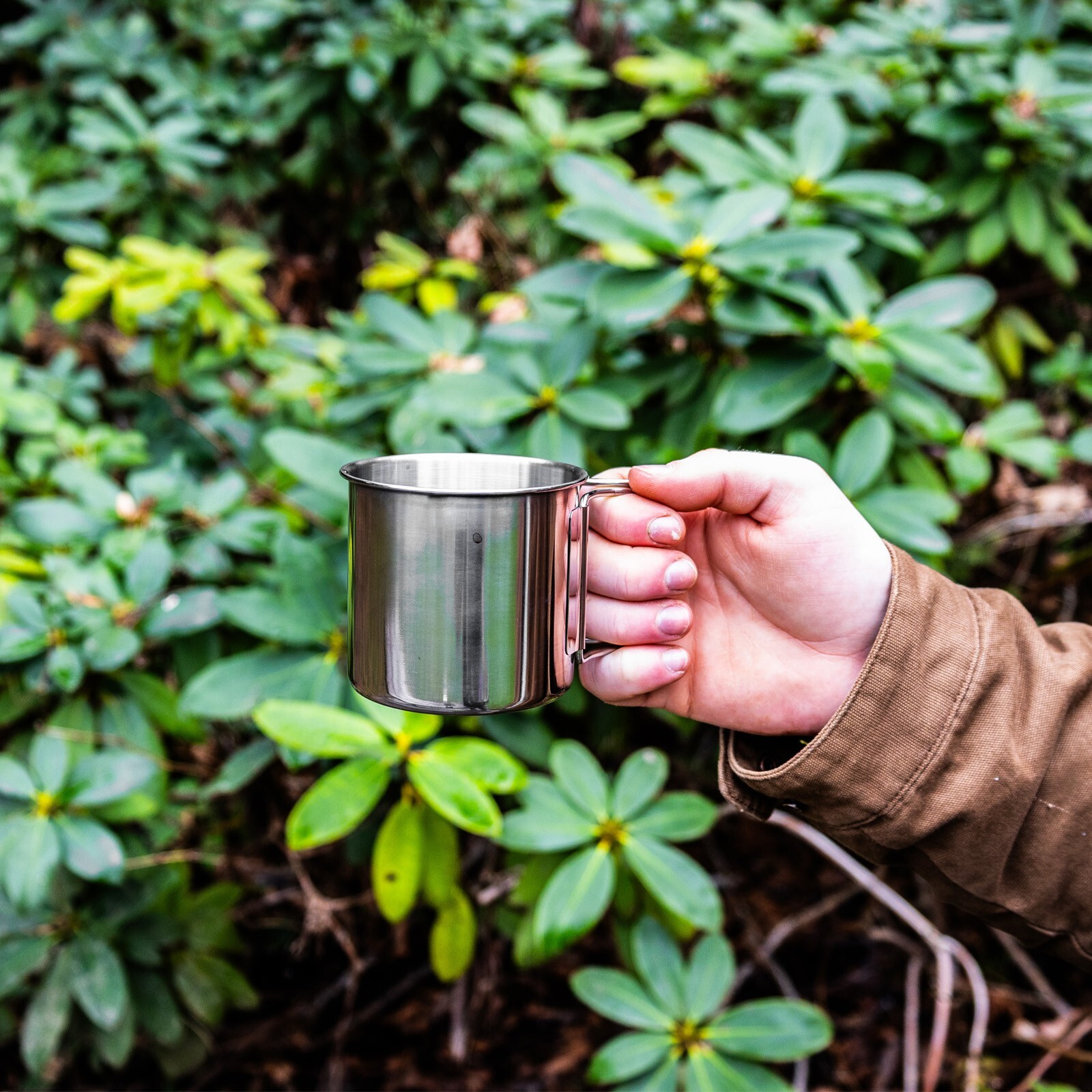 ASR Outdoor 304 Stainless Steel Coffee Mug with Collapsible Handles (2 Sizes)