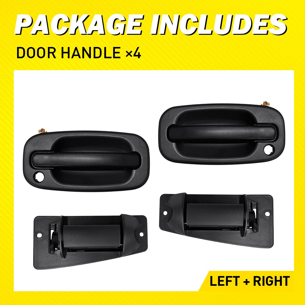 LH RH Front Rear Door Handles Textured Black For GMC Sierra 3500 2001-2007 4-20X