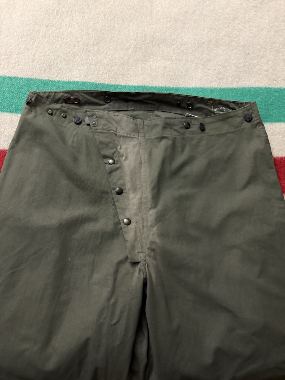 Vintage 50s Us Army Military Firefighter Pants Western Costume Co Size 40-42