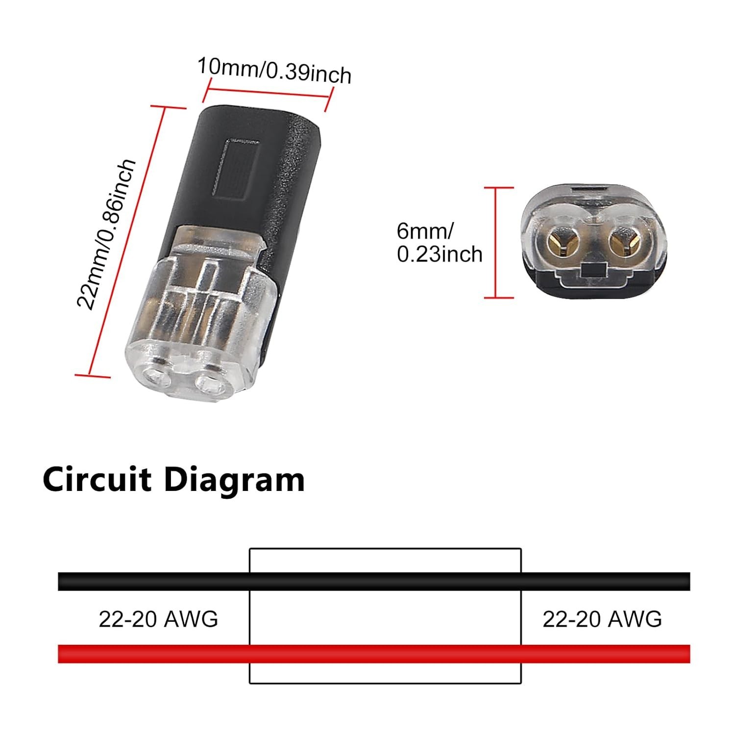10or 20Pcs Double-Wire Plug-in Connector Led Light Strip Connectors 2 Pin, Quick