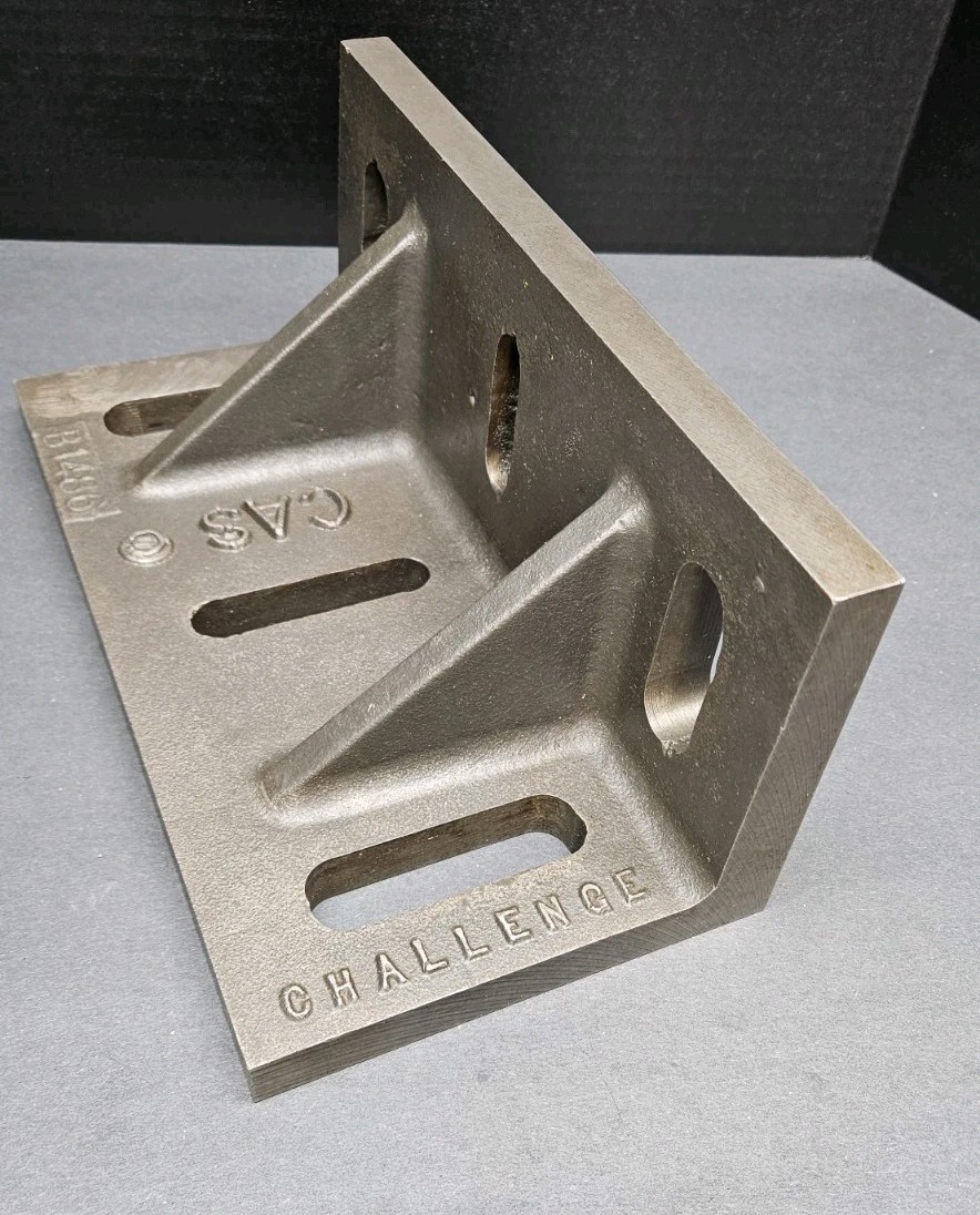 Challenge USA! 12" x 6" x 5" Angle Plate Slotted Webbed B1486 Machinist Fixture