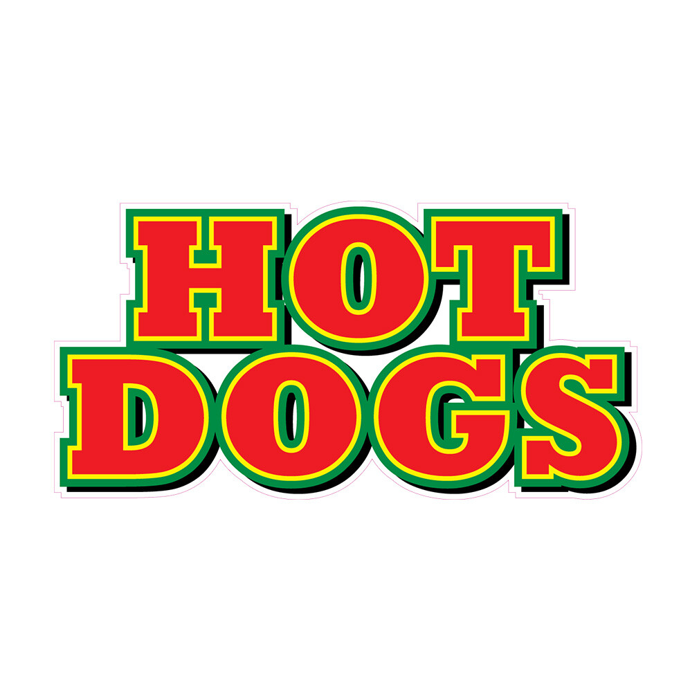 Food Truck Decals Hot Dogs Style C Restaurant & Food Concession Sign Red