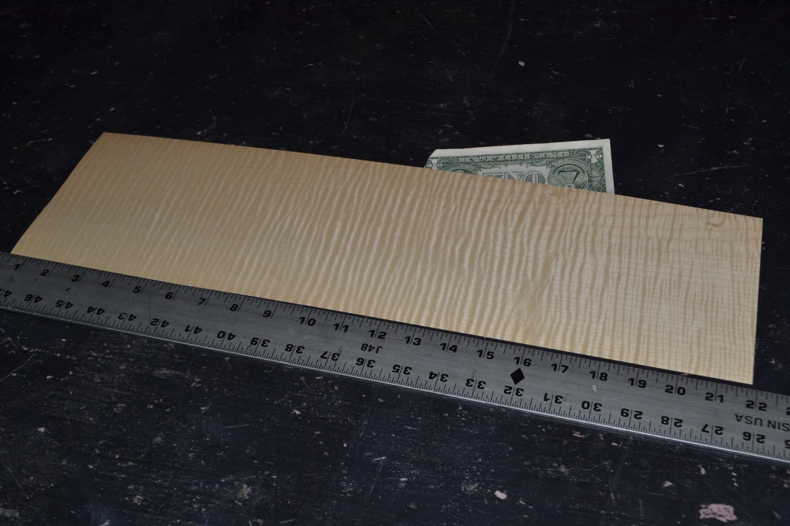 Maple Raw Wood Veneer Sheet 6 x 21 inches 1/42nd 7717-4