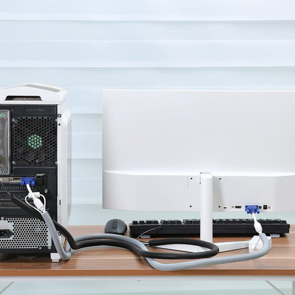 Split Wire Loom Conduit Tube For Automotive/Home Wire Protector Harness Wrap Lot