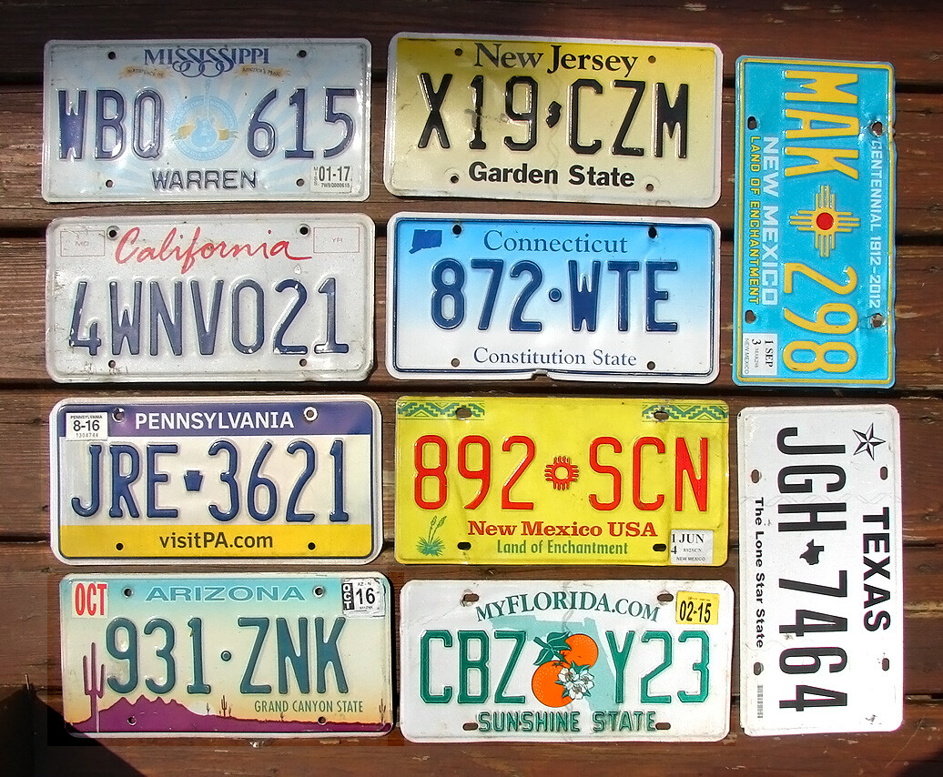 PACK OF 10 CRAFT CONDITION LICENSE PLATES FOR ART CRAFTS LOT (RANDOM PLATES)