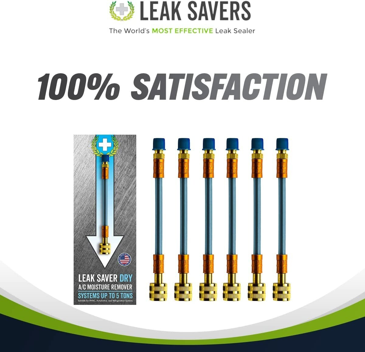 Leak Saver Direct Inject Dry up to 5 Ton AC System Moisture Remover (No Sealant)