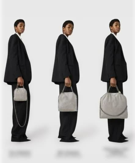 Stella McCartney Falabella Mini Gray Silver Women Tote Bag Shoulder Bag 129404