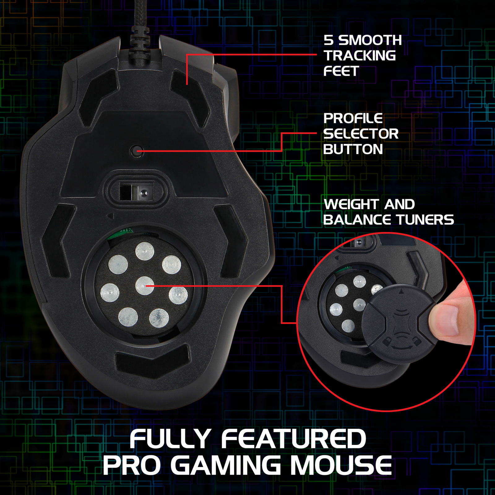 ENHANCE Theorem 2 MMO Gaming Mouse with 13 Programmable Side Buttons