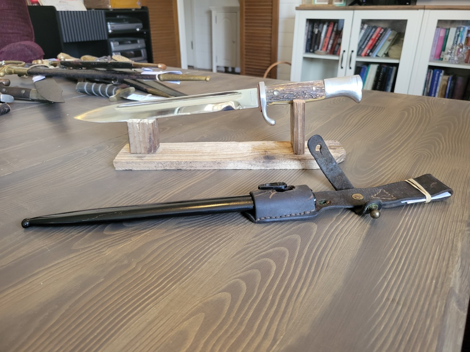 EXCELLENT! WWII German K98 Stag Handle Dress Bayonet by Rich.Abr.Herder Solingen