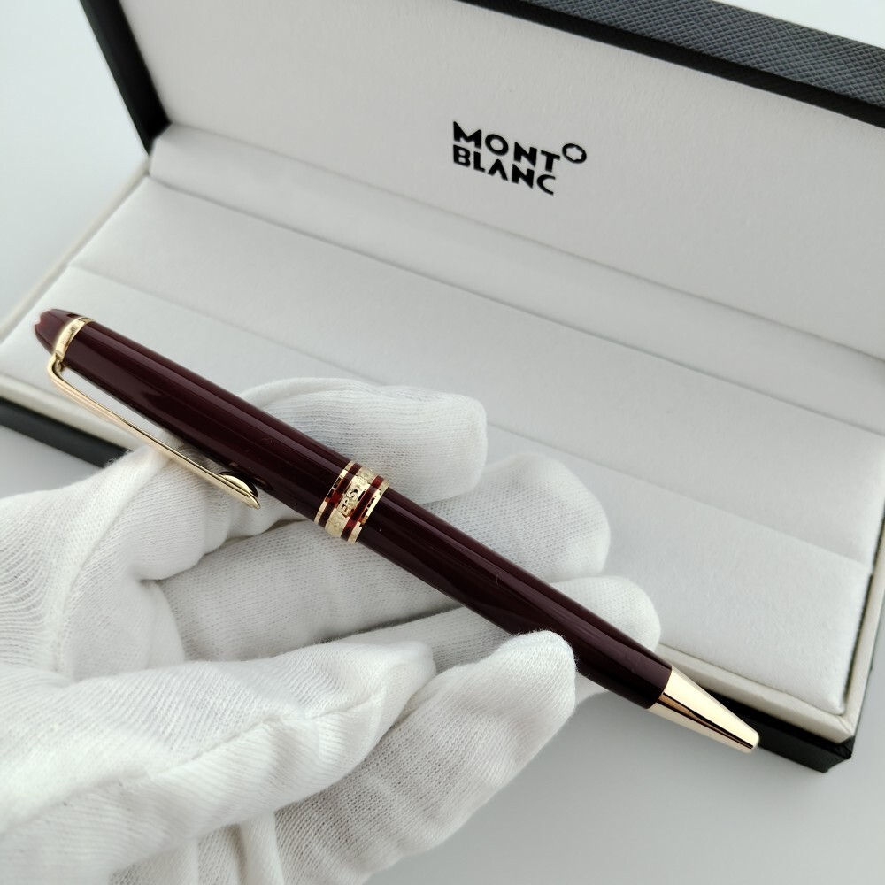 Montblanc Meisterstuck Classique Red Gold 164 Ballpoint Pen With Box & Refill