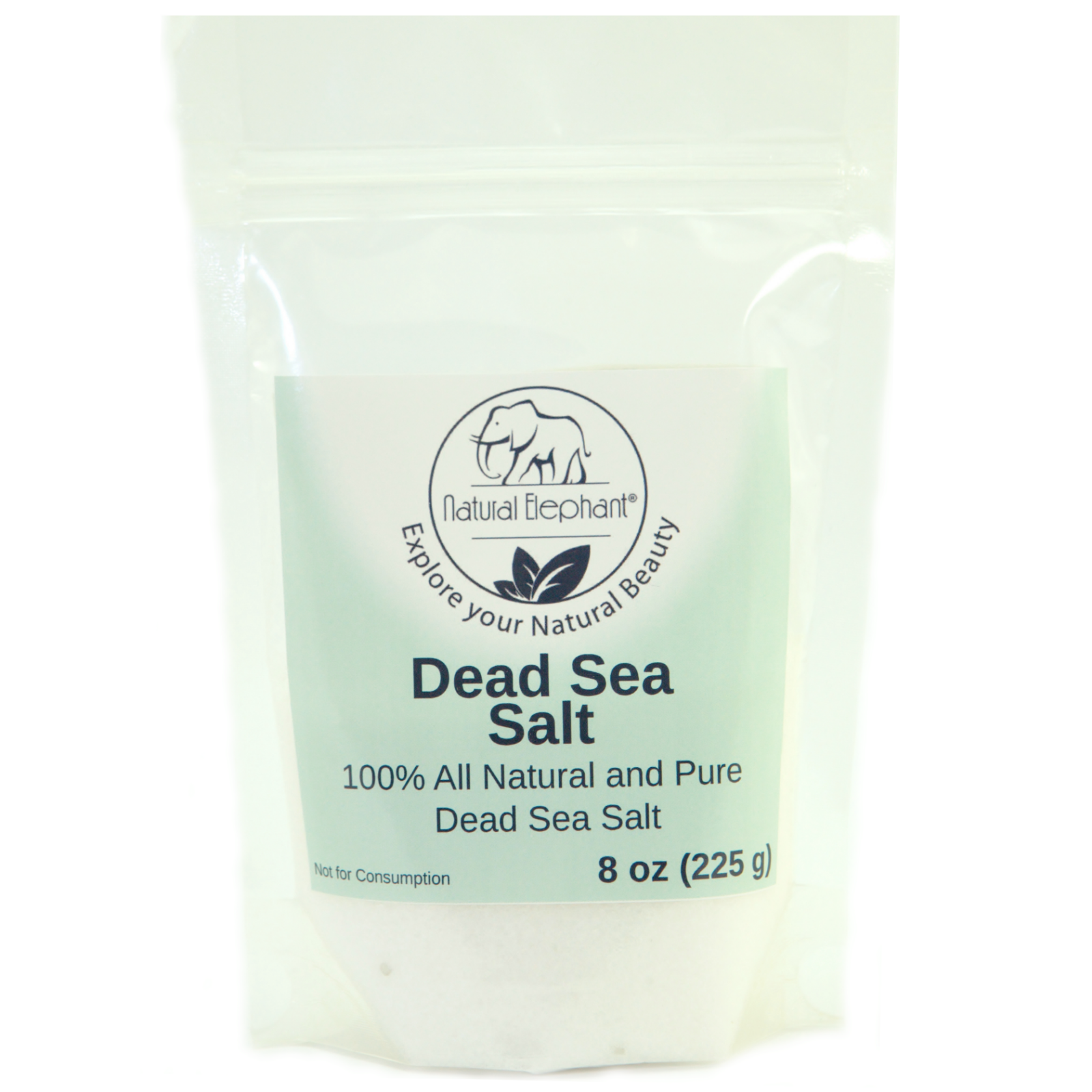 Natural Elephant Dead Sea Salt 100% Pure 1 lb, 2 lb, 5 lb, 10 lb Bag Fine Grain