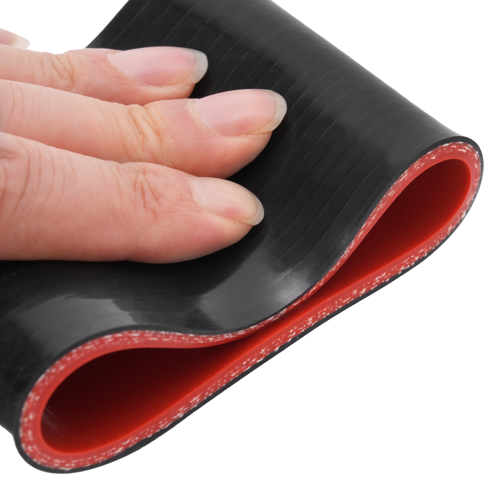 2.5 Inch 64mm Aluminum Universal Intercooler Turbo Piping Pipe Kit+Blk Red Hose