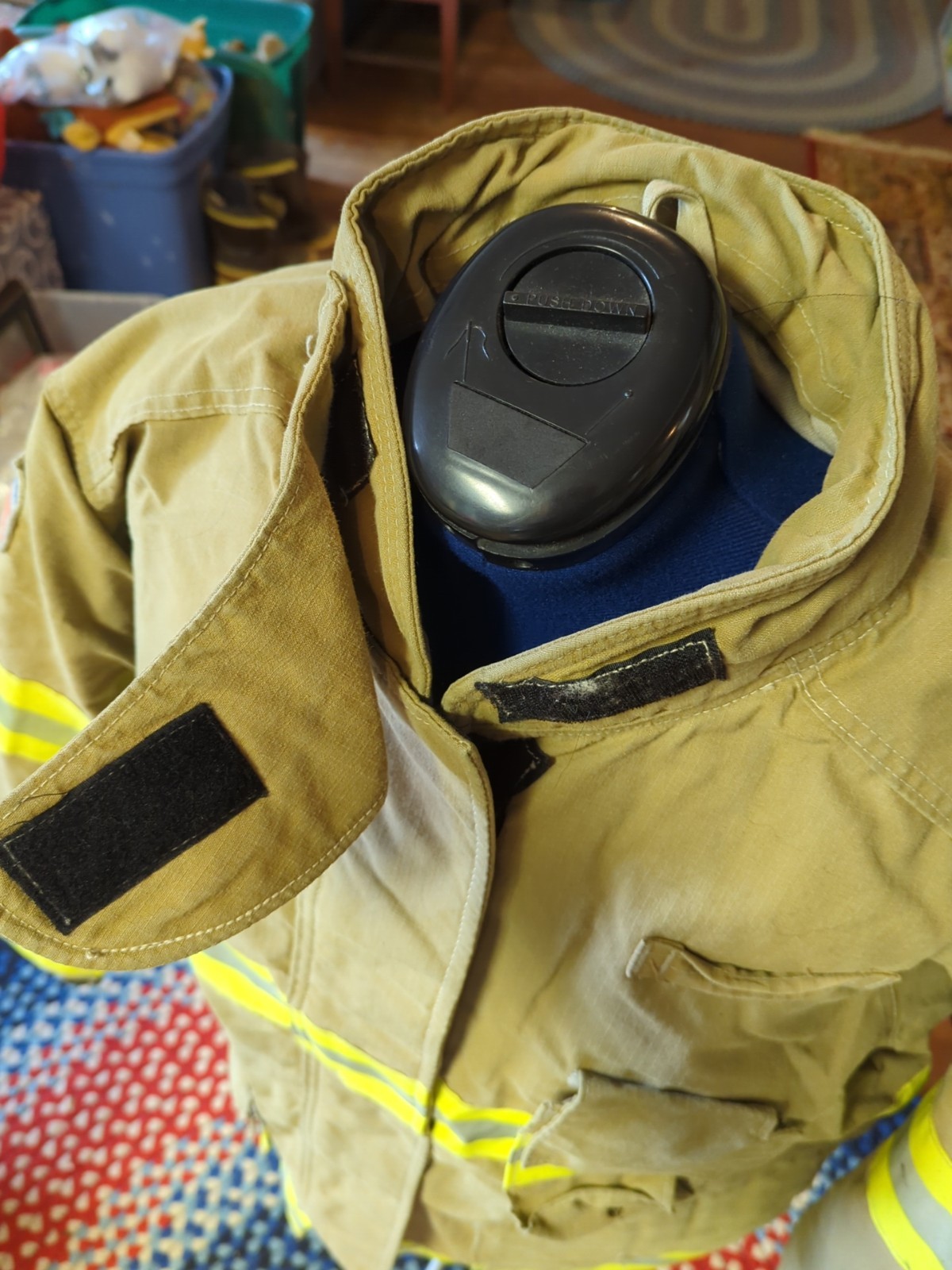 Retired Firefighter Turnout JACKET FIRE COAT USED Size 46X32X36 Navy Europe