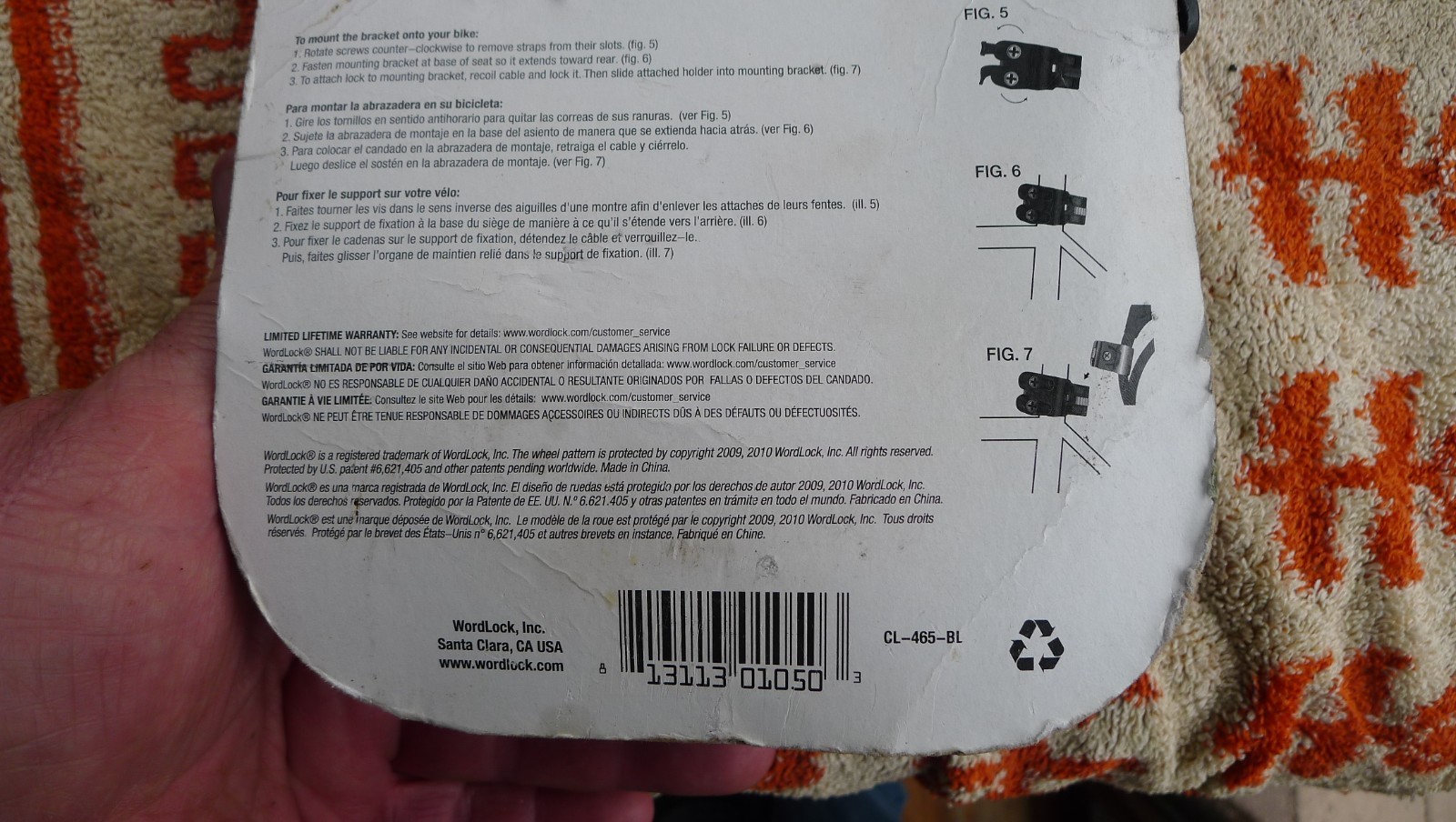 WORDLOCK WLX SERIES BIKE LOCK