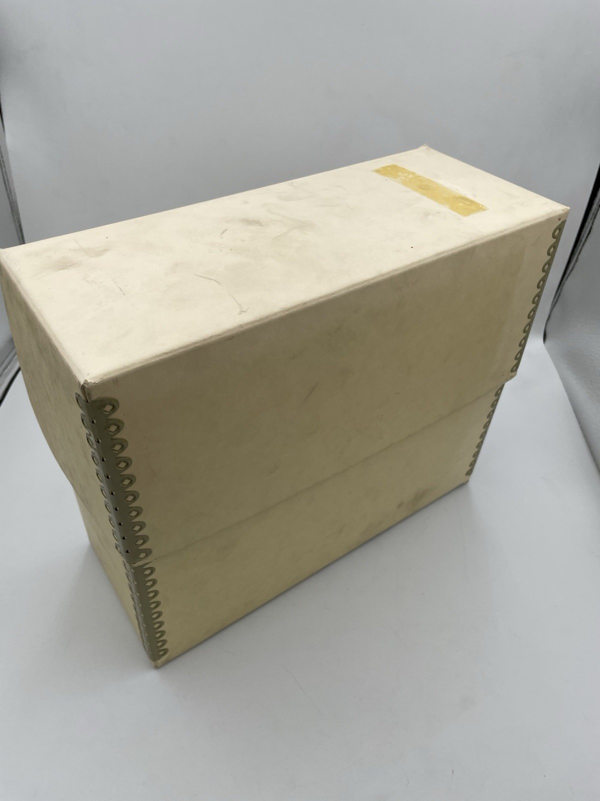 Vtg Archival Storage Box Metal Edge Archival Boxboard AcidFree 12.5x10.5x5