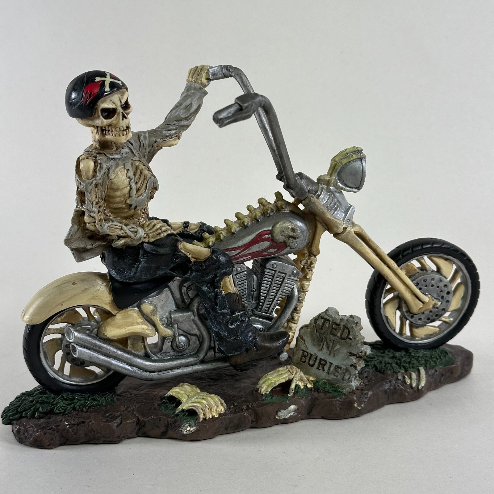 The Skull Choppers Death Rider Sculpture # A0207 Halloween Skeleton Figurine