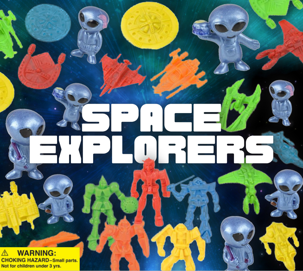 250 Aliens Space Explorers 2" Vending Machine Capsules Toys Northwestern 2 inch