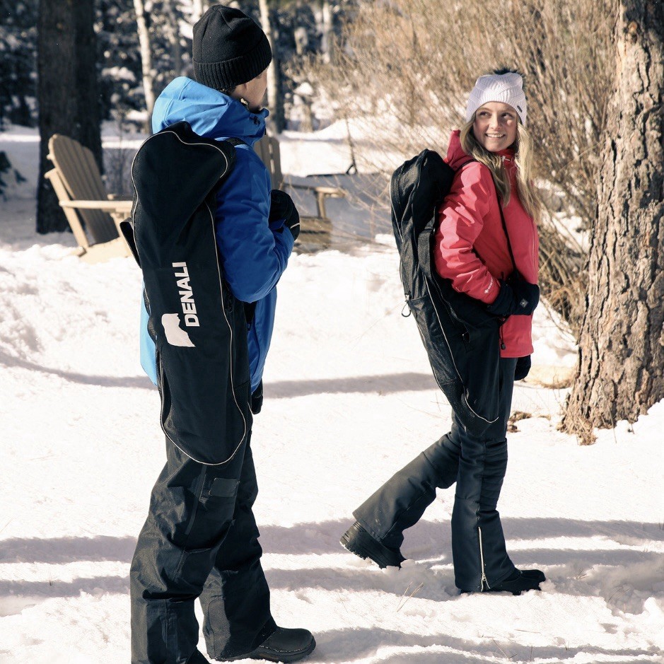 Denali Sawtooth Spin Snowshoes 9x30 Winter Hiking Kit w/ Poles & Bag – 250 lb