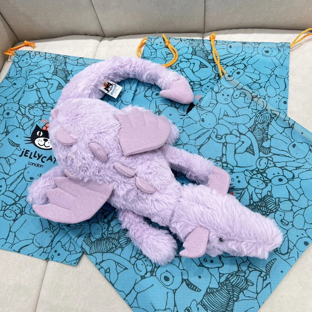 Jellycat Plush Lavender Dragon Purple NWT !