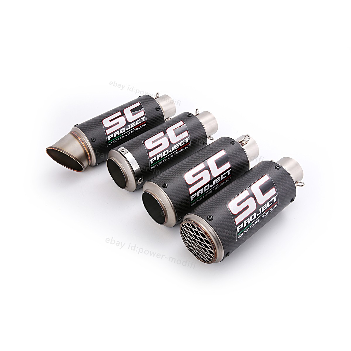 For Ducati 848 1098 1198 Exhaust Tip Mid Pipe Carbon Muffler Slip On 51MM System